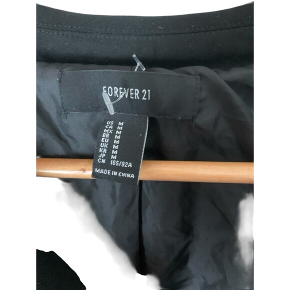 Forever 21 Y2K Western Fringe Zipper Jacket Faux Suede, Size M, Black - Picture 6 of 9